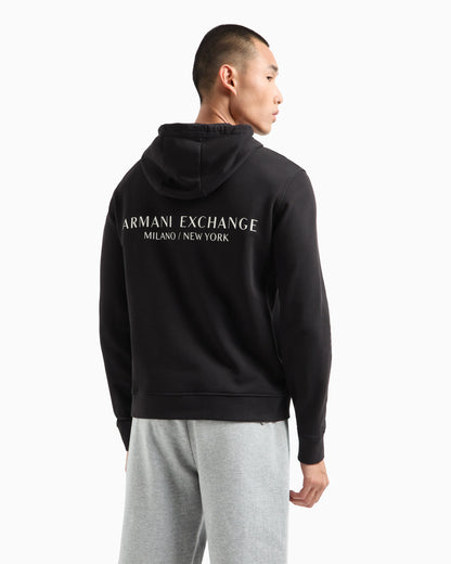 French Terry Cotton Hoodie with Logo