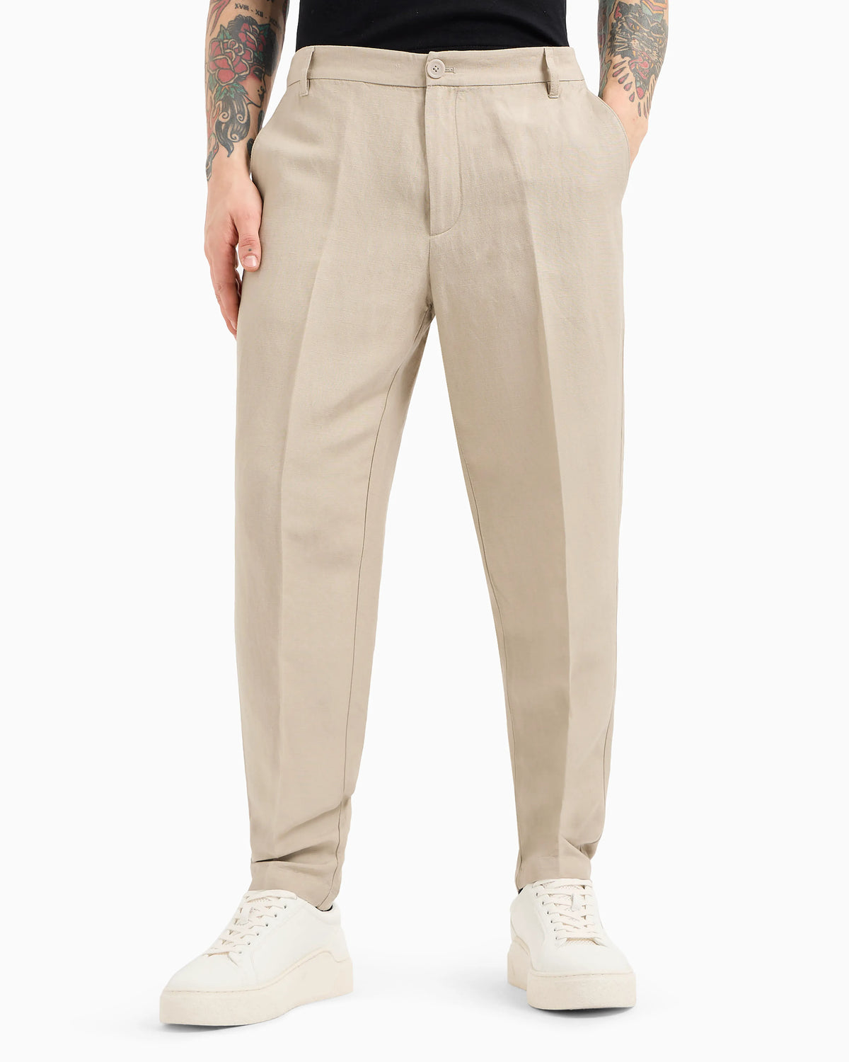 Poplin chino trousers