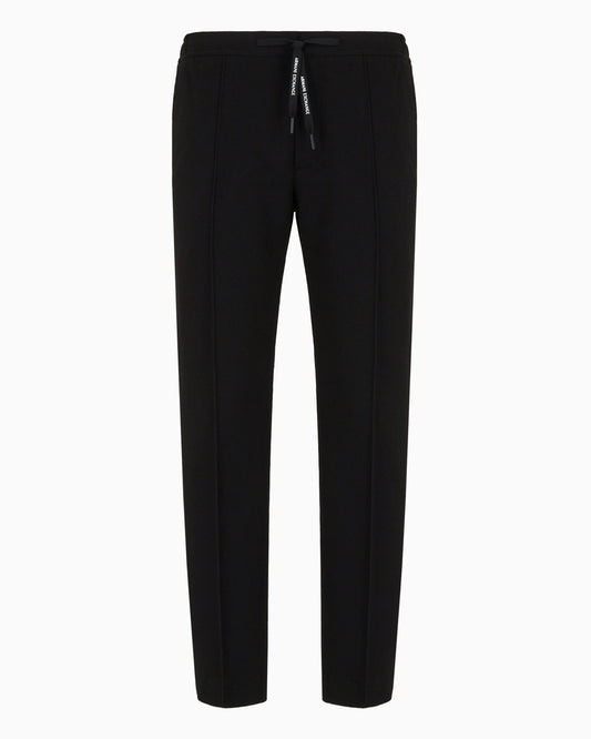 Straight fit trousers in textured fabric