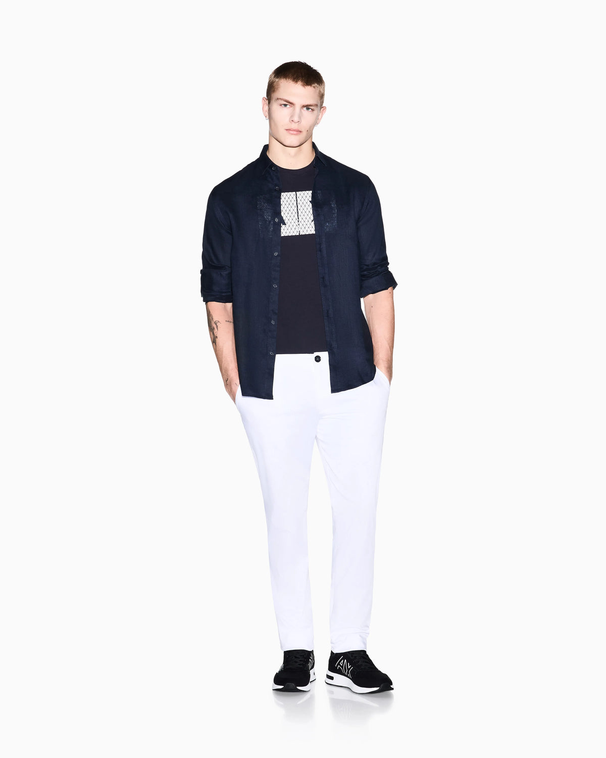 Slim fit chinos in stretch cotton