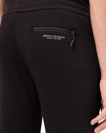 Soft yarn jogger pants with logo