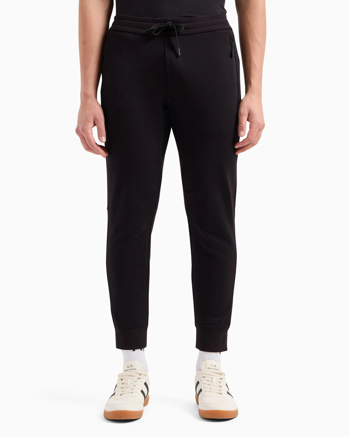 Soft yarn jogger pants with logo