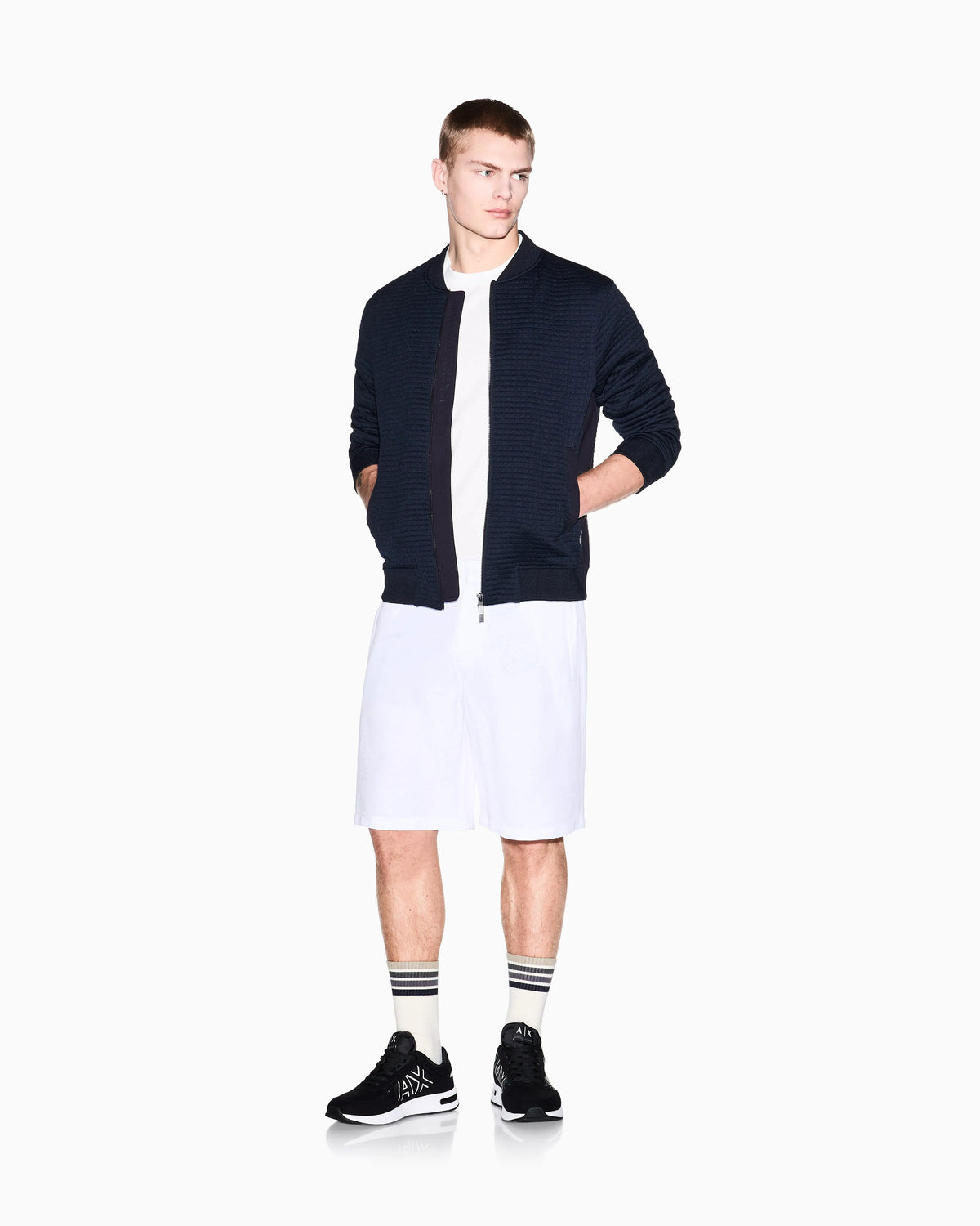 Bermuda shorts in stretch gabardine