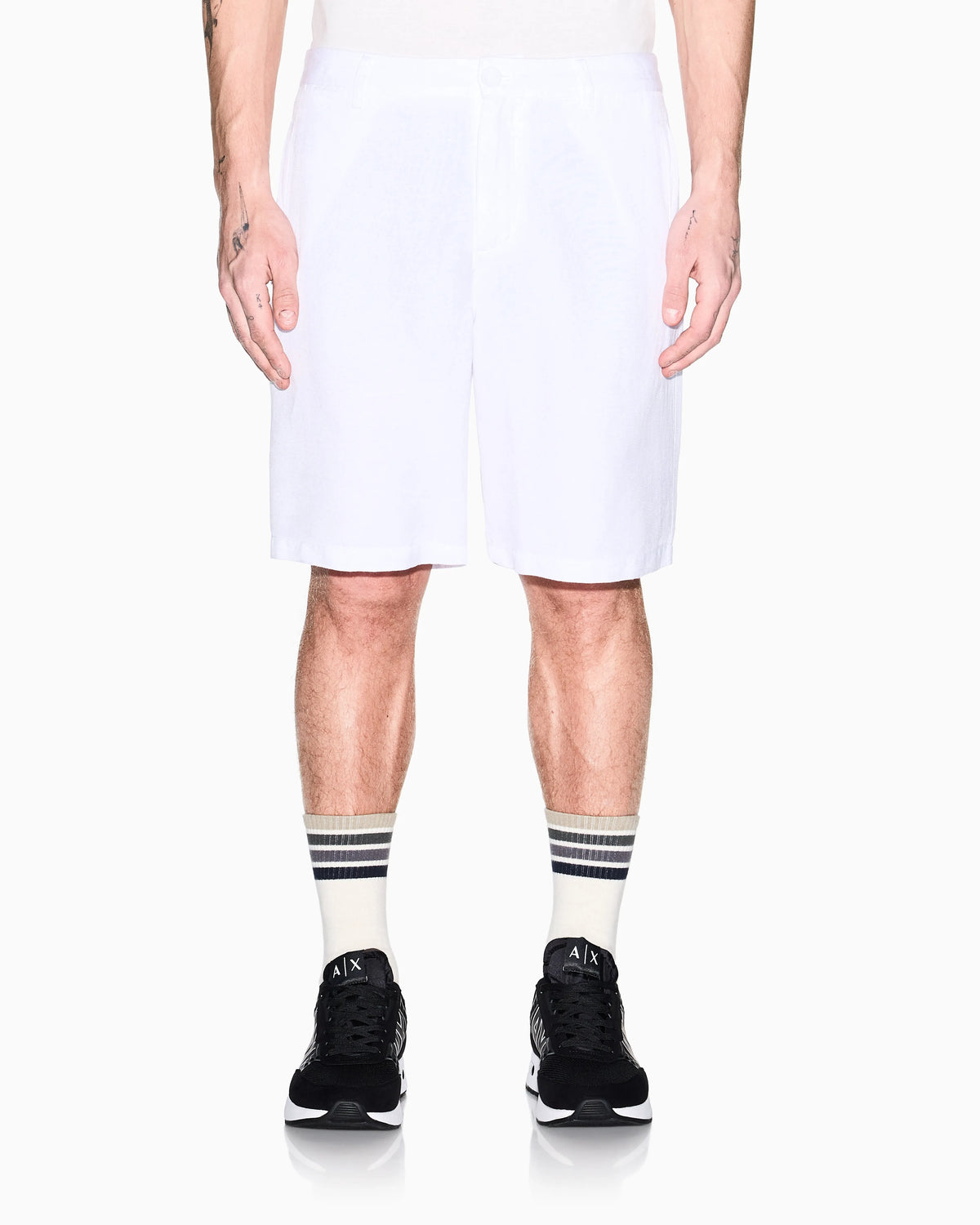 Bermuda shorts in stretch gabardine