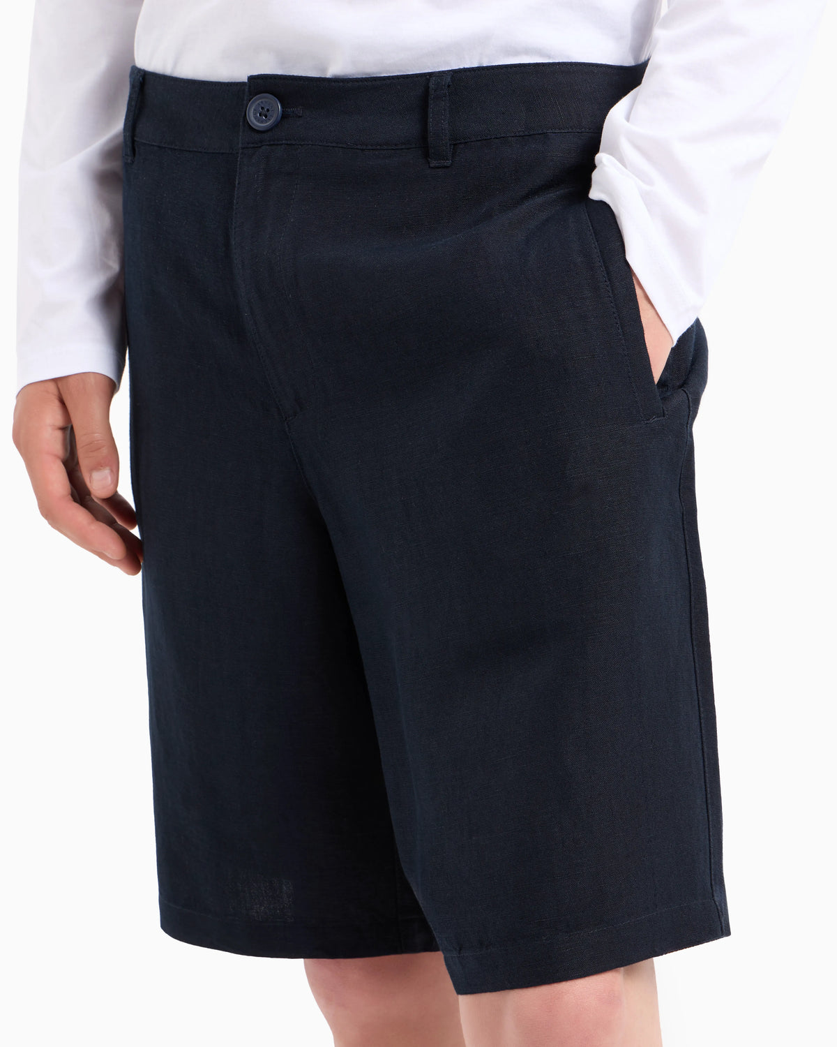 Bermuda shorts in stretch gabardine