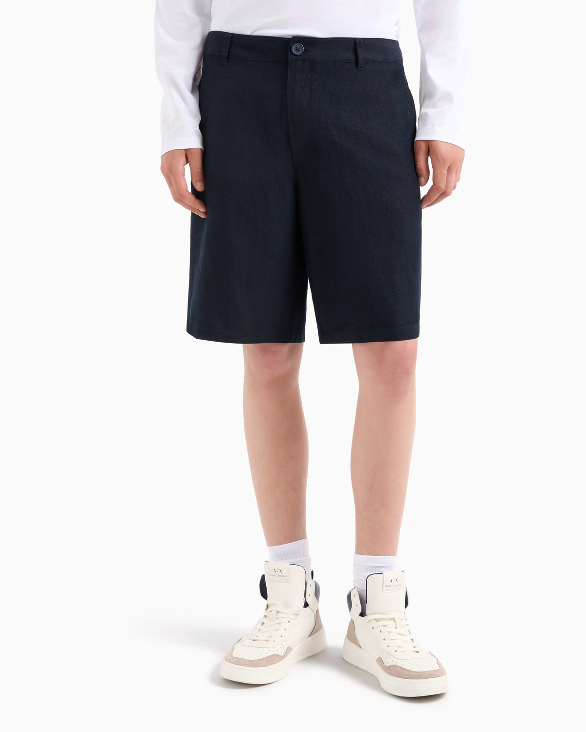 Bermuda shorts in stretch gabardine