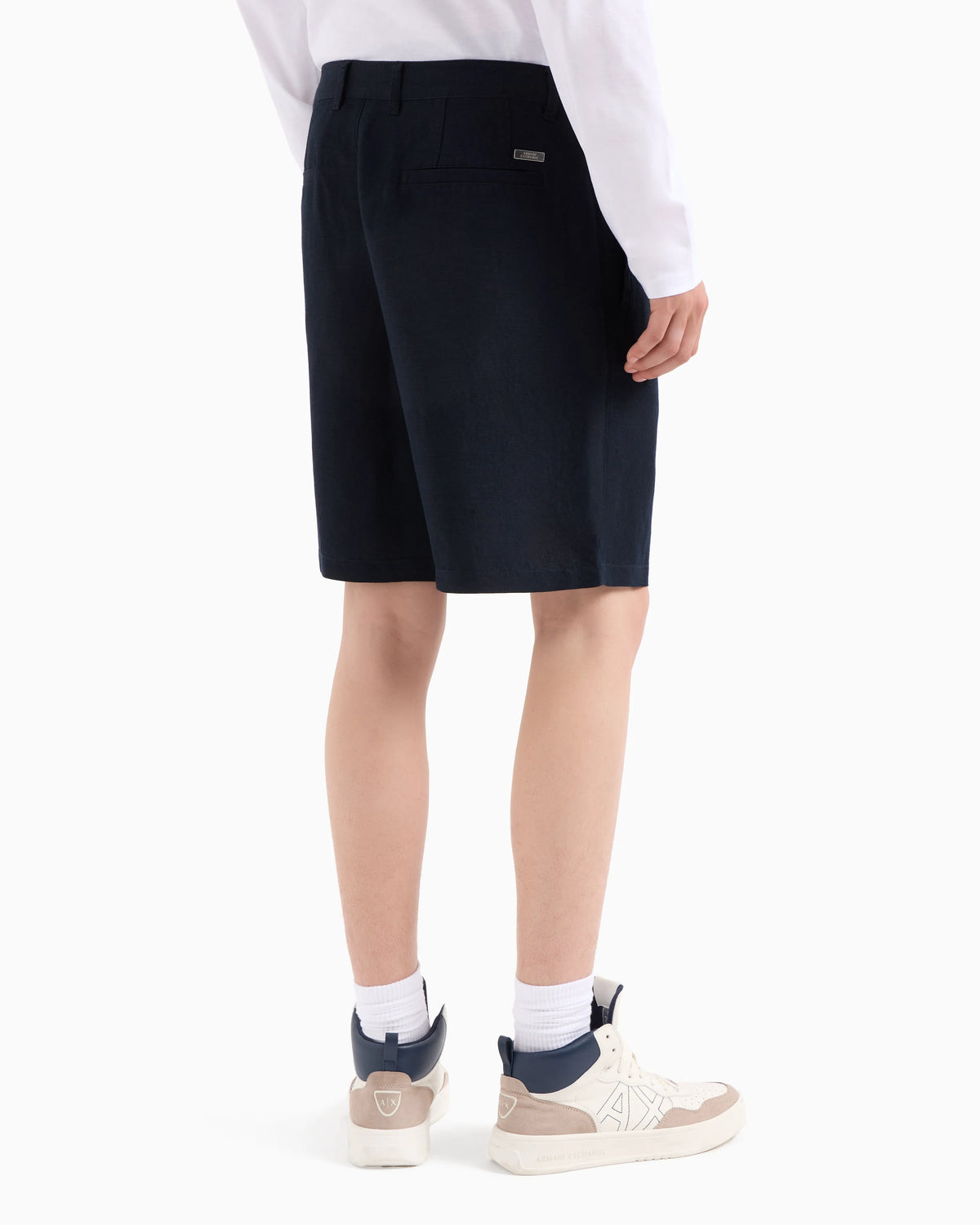 Bermuda shorts in stretch gabardine