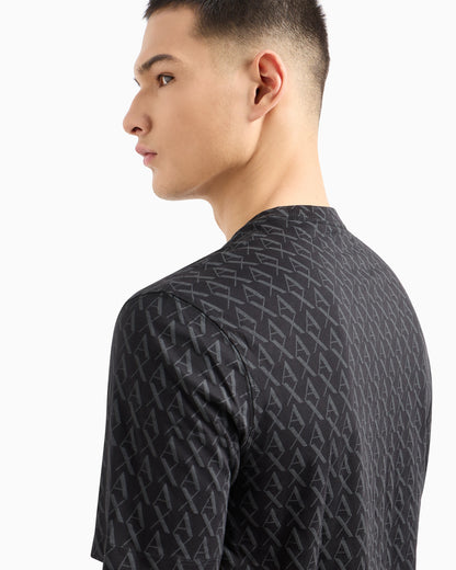 Long sleeve T-shirt with logo prints