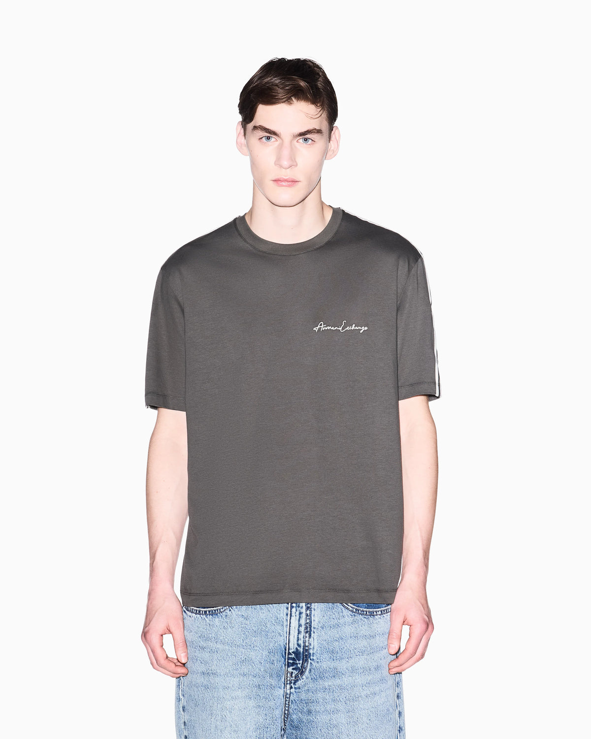 Logo t-shirt in mercerized cotton