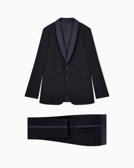 Soho Line single-breasted tuxedo in wool crêpe