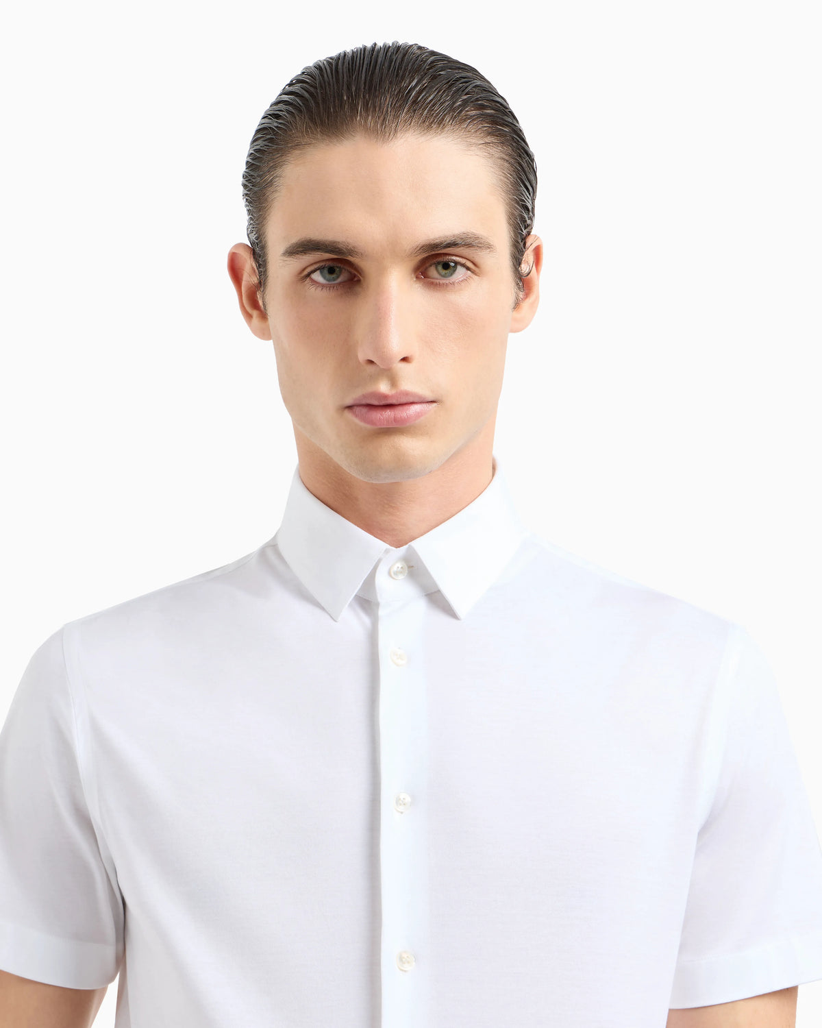 Short-sleeved, cotton-jersey shirt