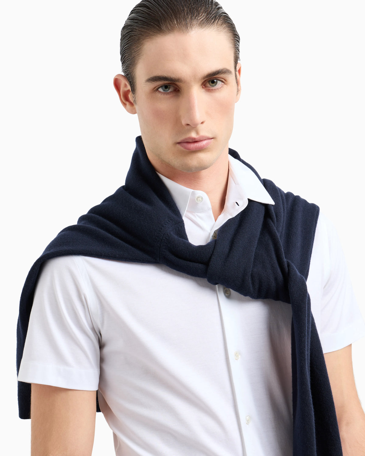 Short-sleeved, cotton-jersey shirt