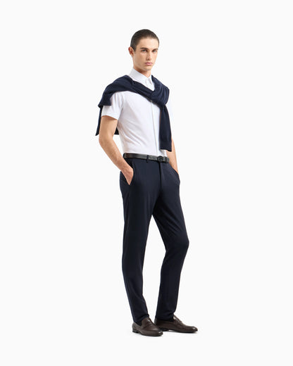 Short-sleeved, cotton-jersey shirt