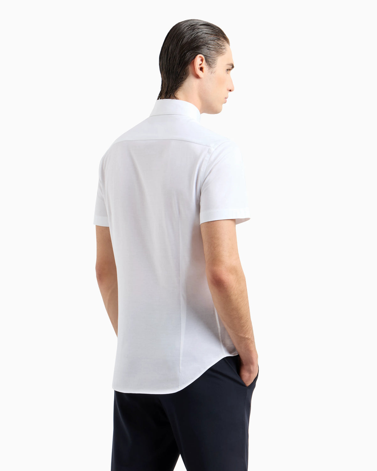 Short-sleeved, cotton-jersey shirt