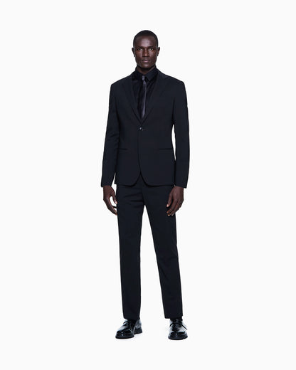 Plain-knit cotton interlock shirt