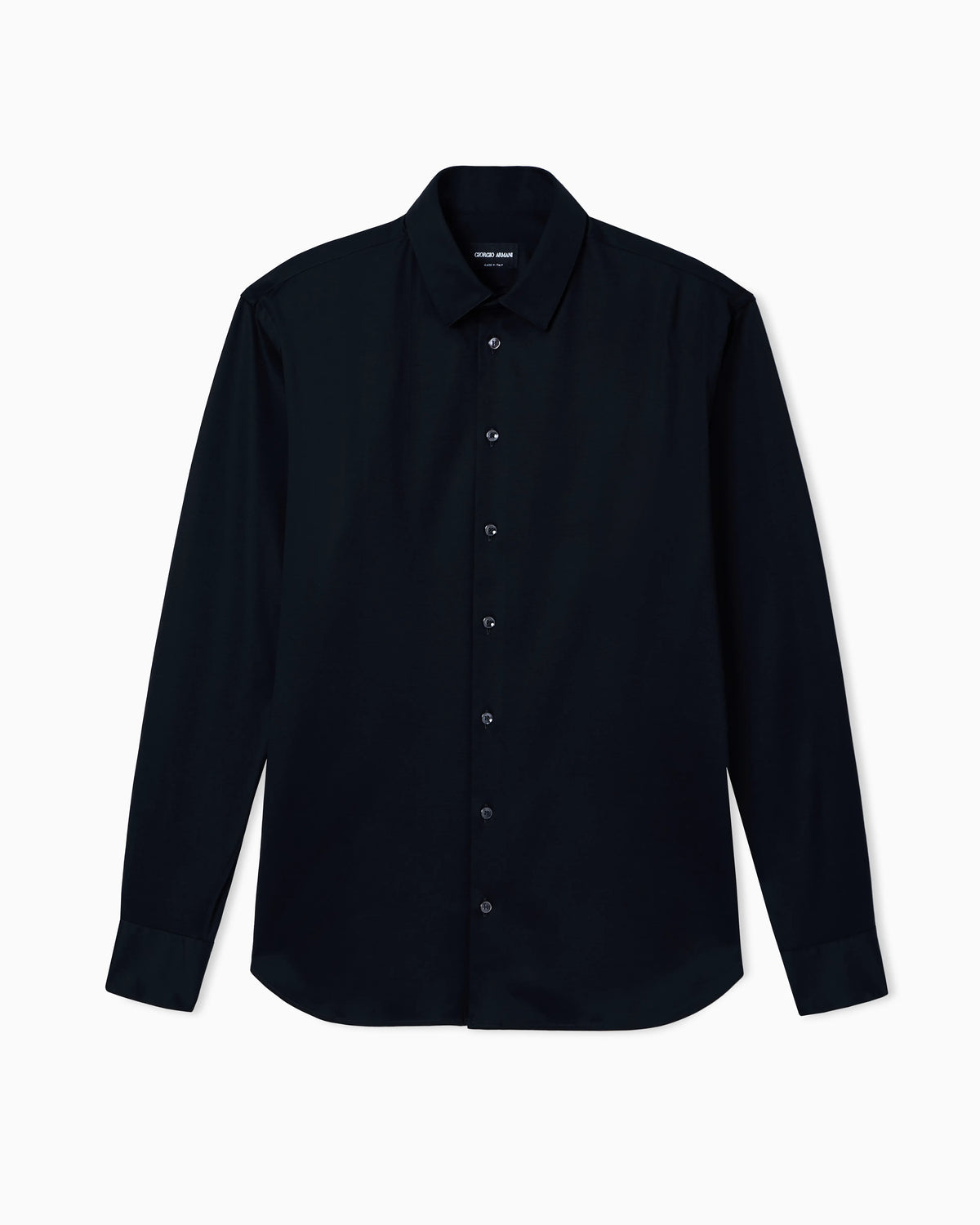 Plain-knit cotton interlock shirt