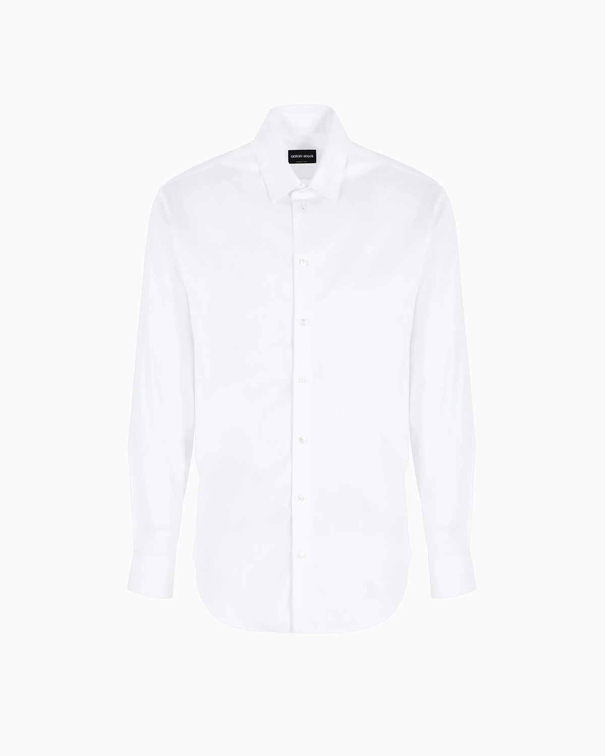 Plain-knit stretch cotton shirt