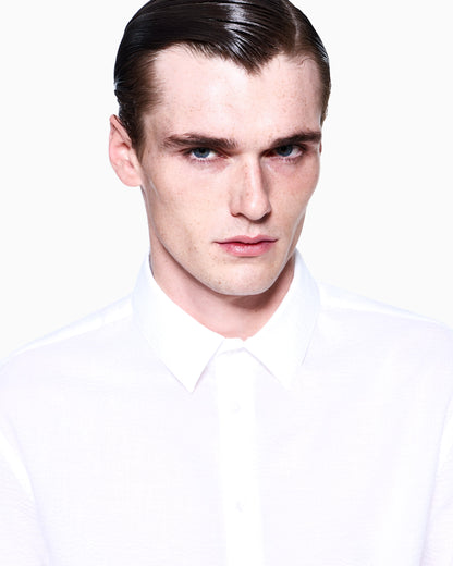 Regular-fit cotton-seersucker shirt