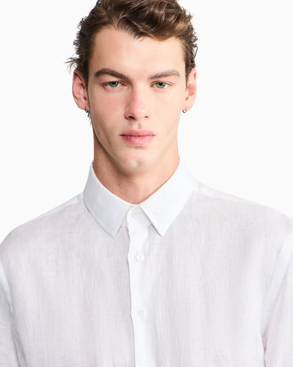 Regular-fit shirt in linen