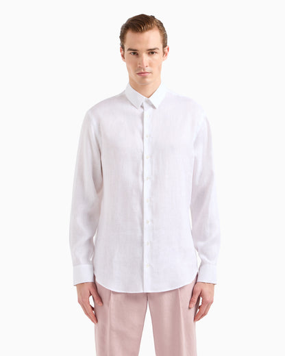 Regular-fit shirt in linen