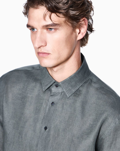 Regular-fit shirt in linen