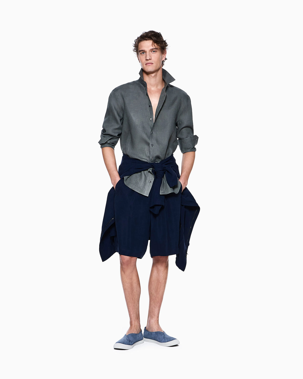 Regular-fit shirt in linen