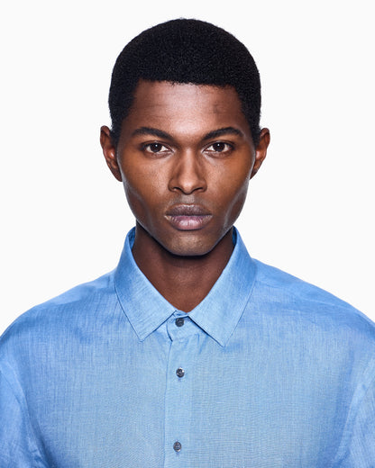 Regular-fit shirt in linen