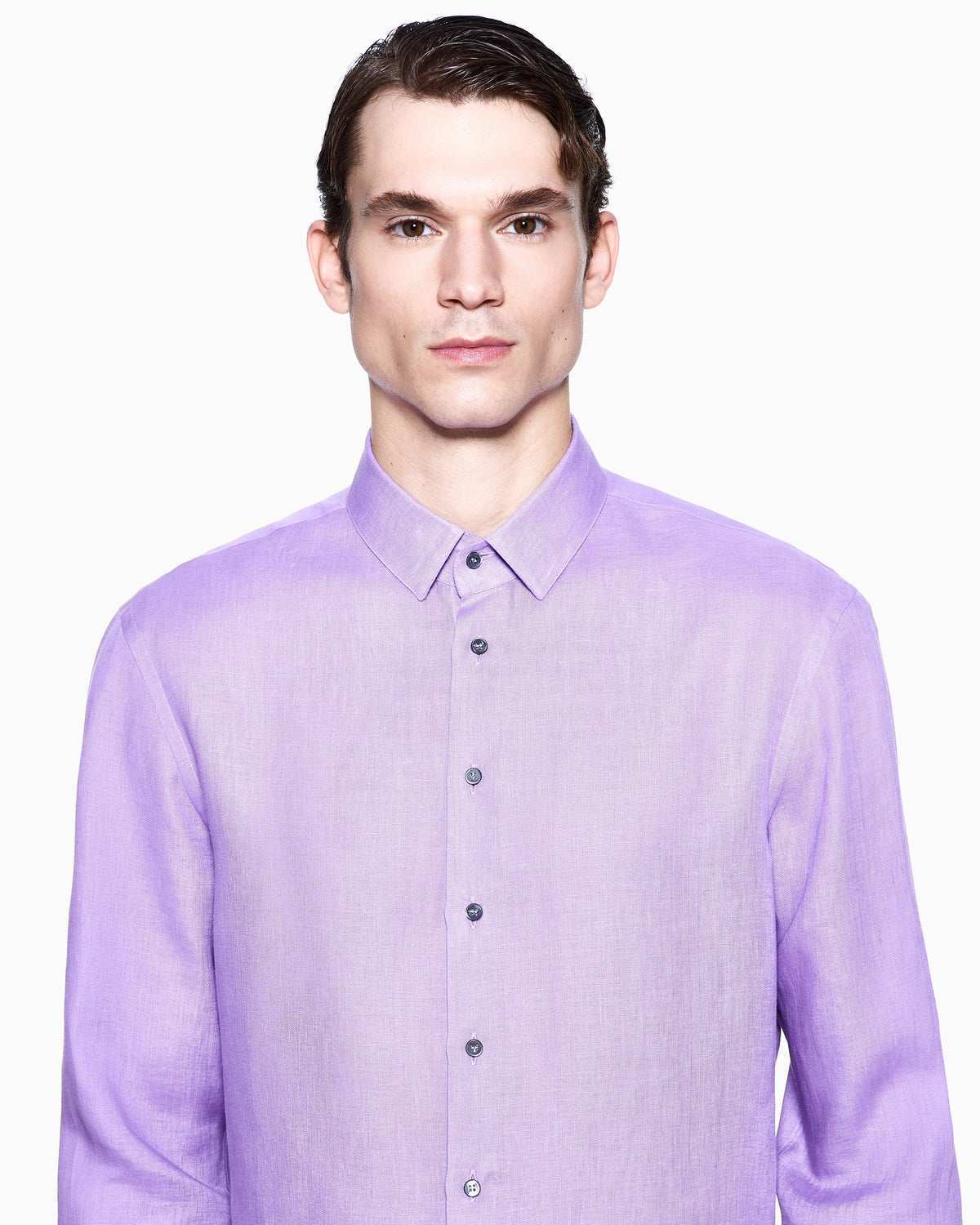 Regular-fit shirt in linen
