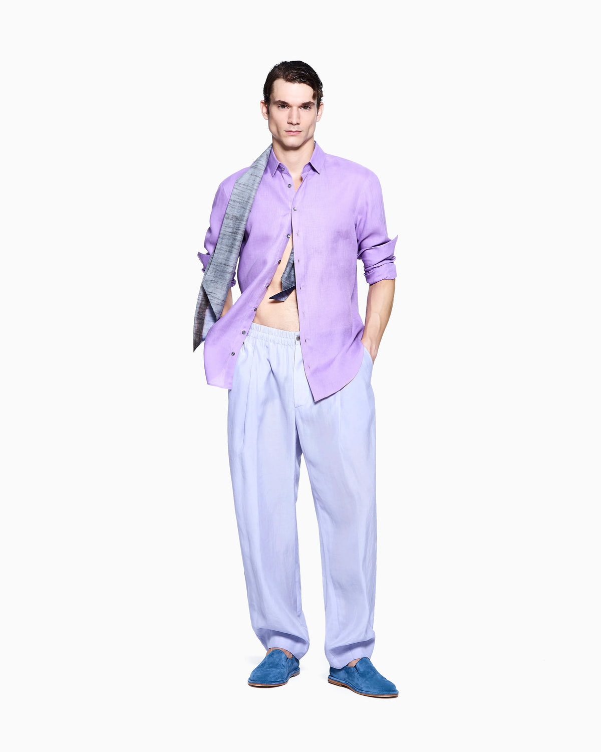 Regular-fit shirt in linen