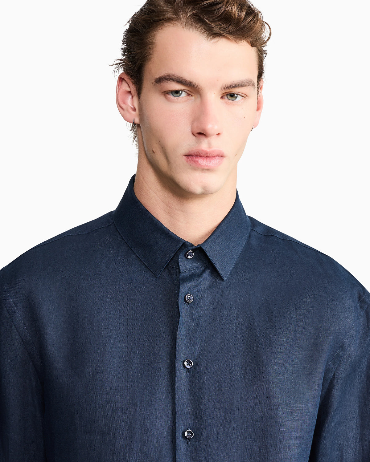 Regular-fit shirt in linen