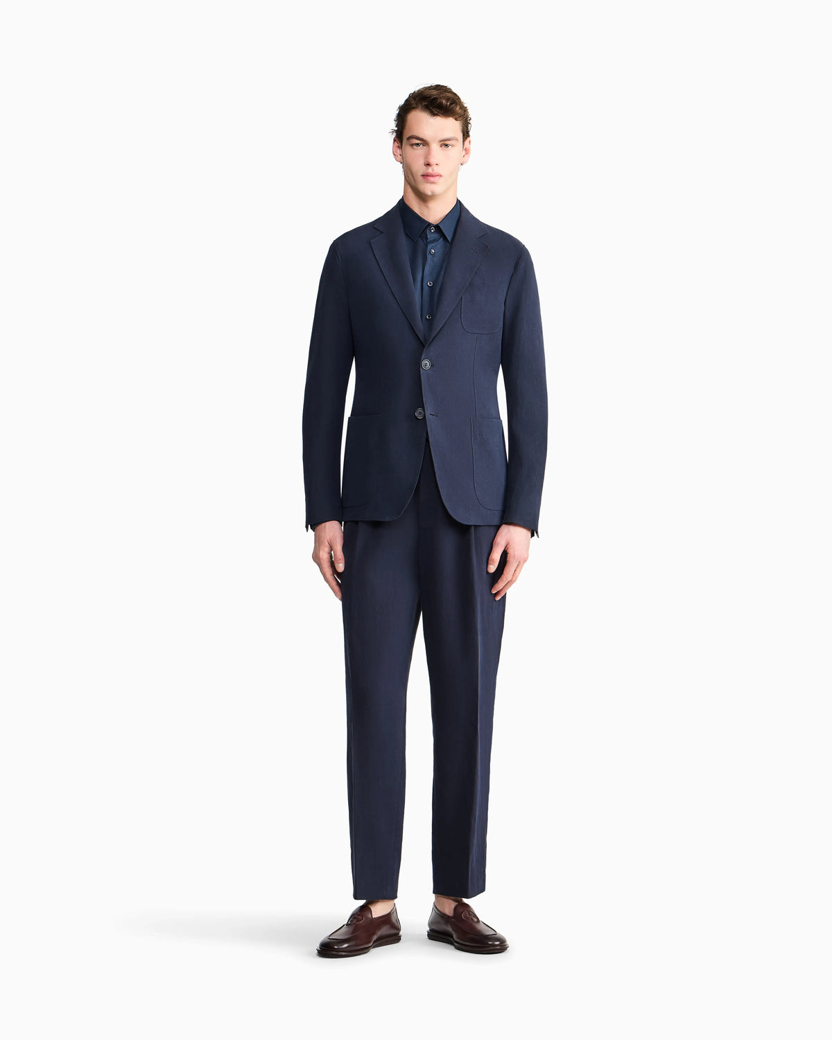 Regular-fit shirt in linen