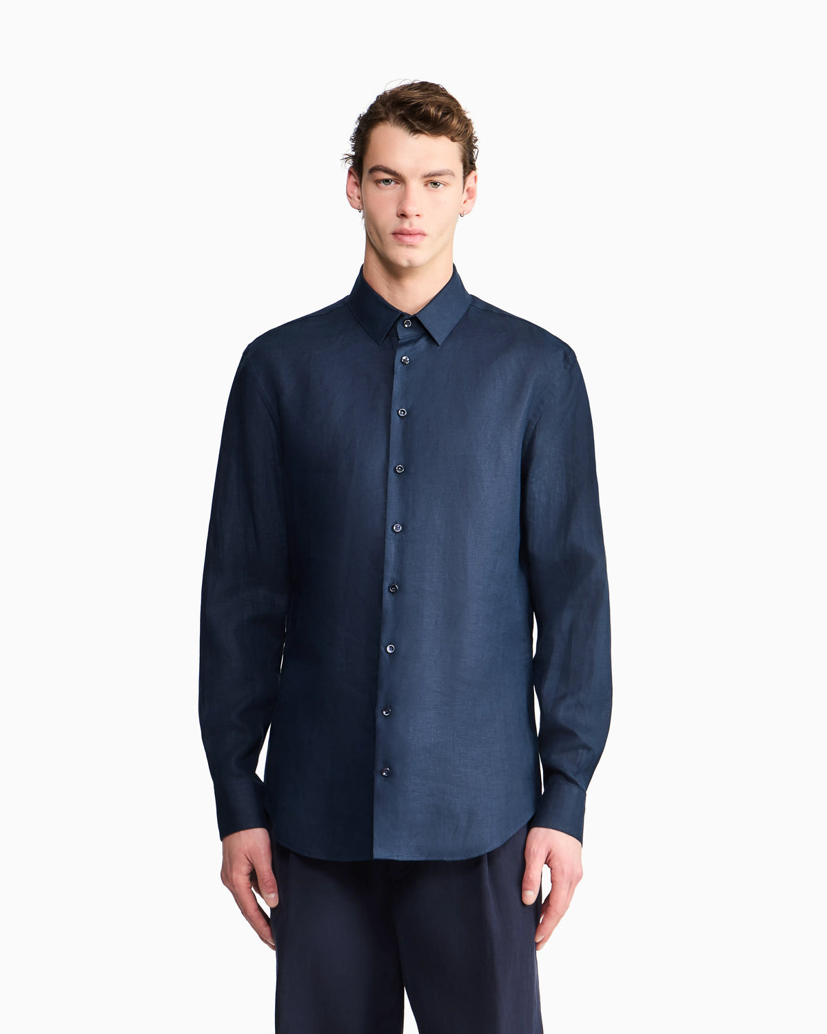 Regular-fit shirt in linen