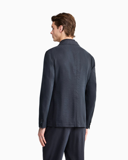 Upton Line single-breasted jacket in a silk-blend twill