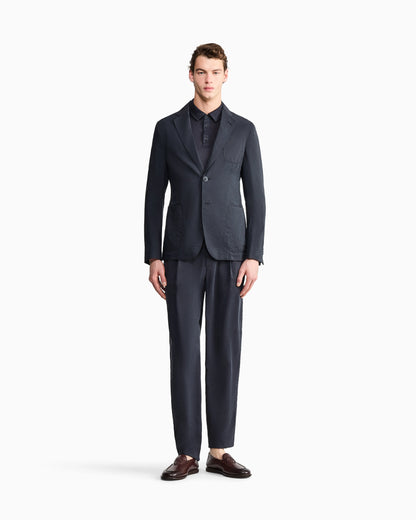 Upton Line single-breasted jacket in a silk-blend twill