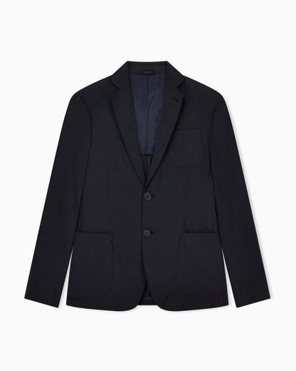 Upton Line single-breasted jacket in a silk-blend twill