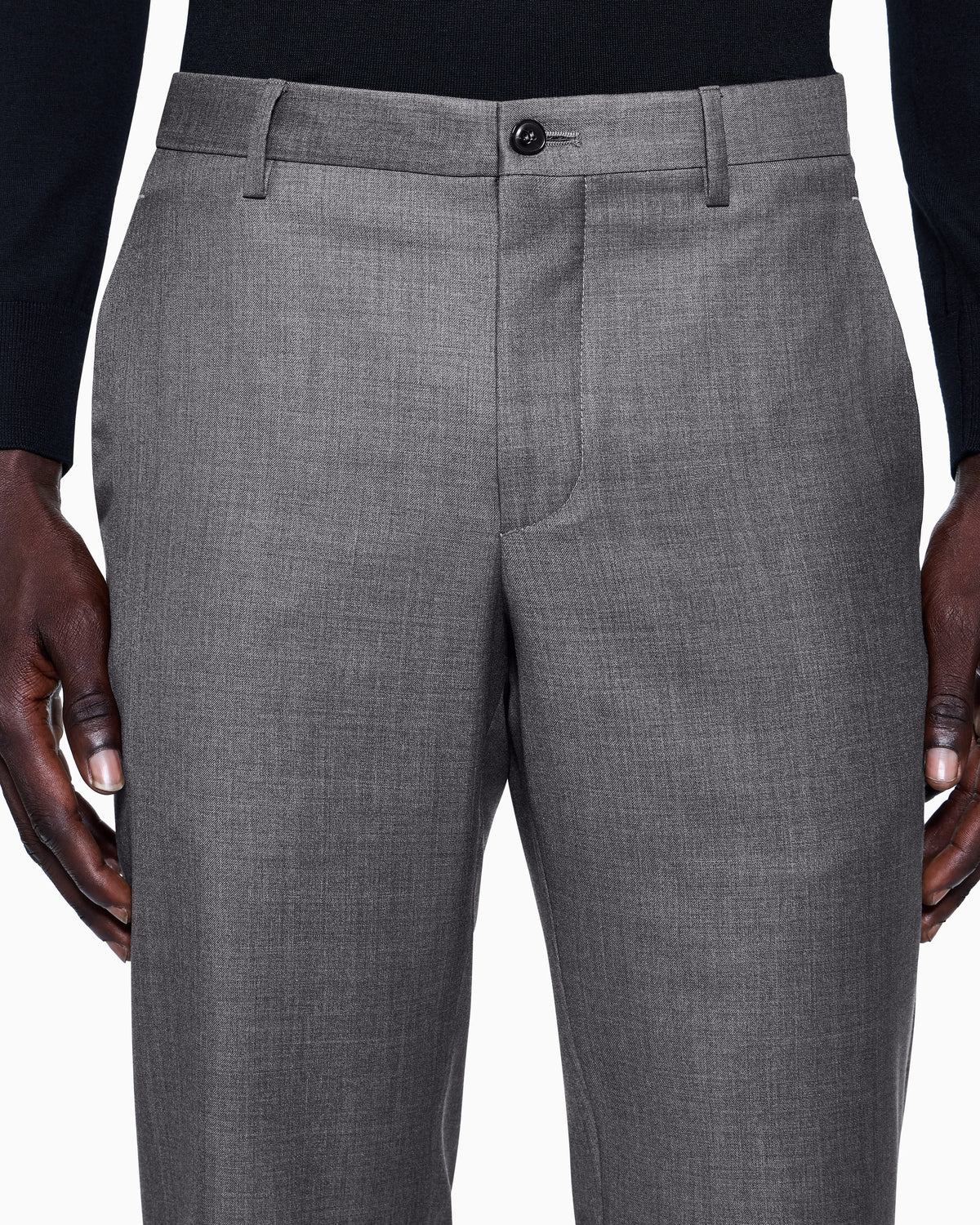Wool and cashmere gabardine trousers