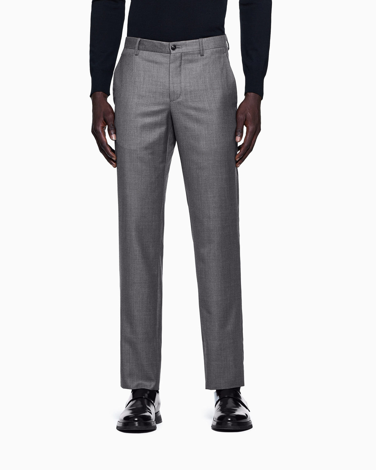 Wool and cashmere gabardine trousers