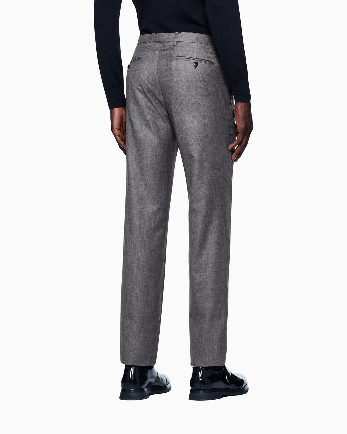 Wool and cashmere gabardine trousers