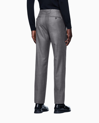 Wool and cashmere gabardine trousers
