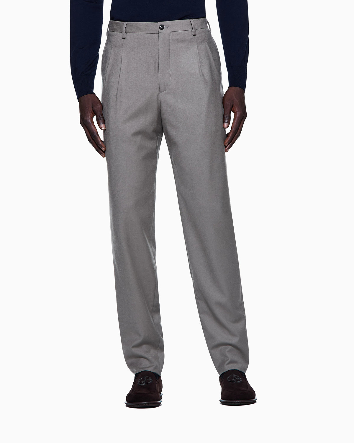 Wool flannel trousers