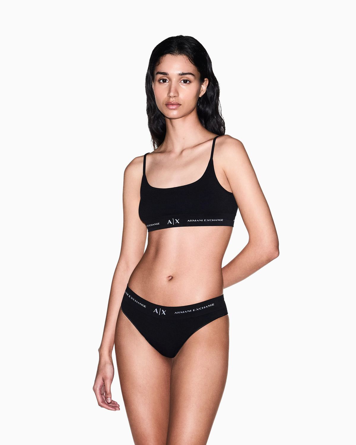 Seamless technical bra with logo Essential