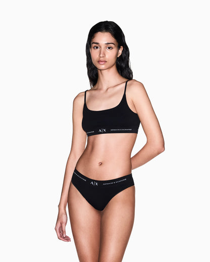 Seamless technical bra with logo Essential