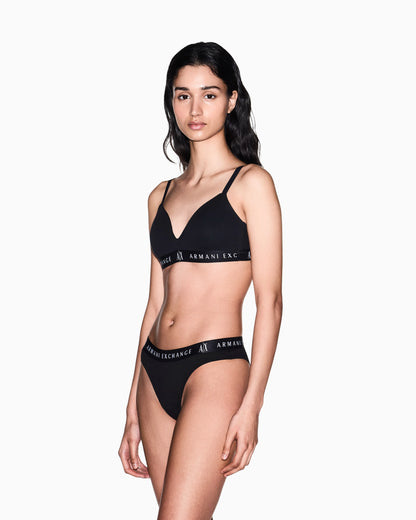 Padded organic stretch cotton bra Icon Project