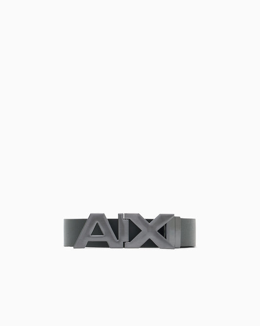 Plate belt in split leather with transfer coating