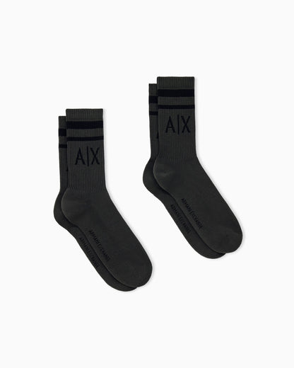 Two-pack tennis socks Essential in stretch cotton