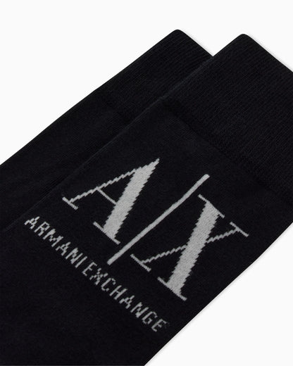 Cotton blend socks with ribbed cuffs and logo Icon