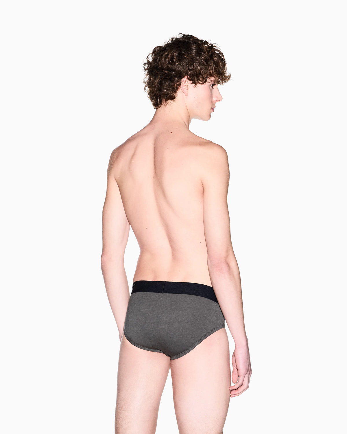 Stretch cotton briefs with a logo waistband Essential