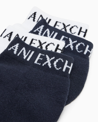 Two pairs of cotton blend ankle socks Essential