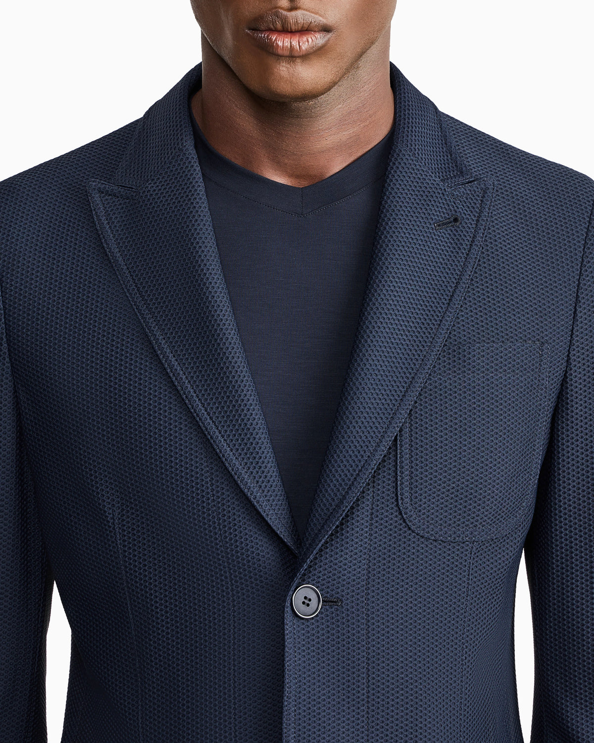 Technical single-breasted jacket with two buttons Icon
