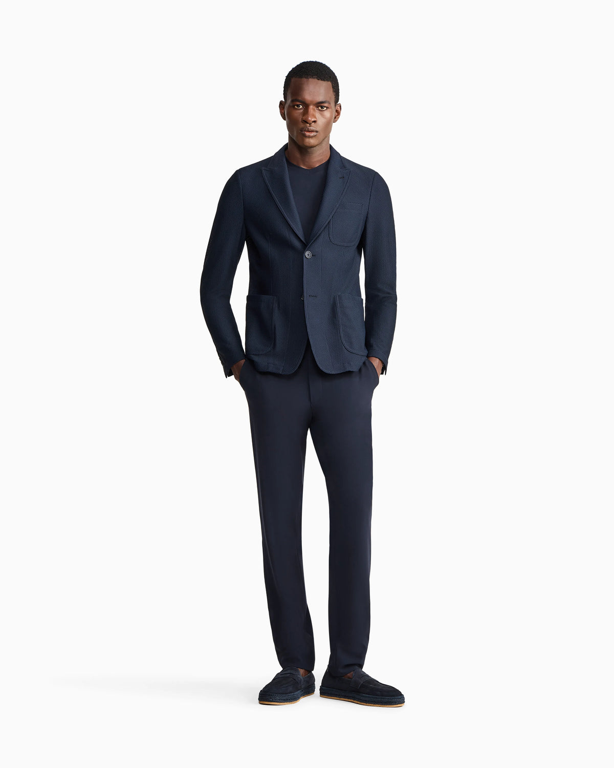Technical single-breasted jacket with two buttons Icon